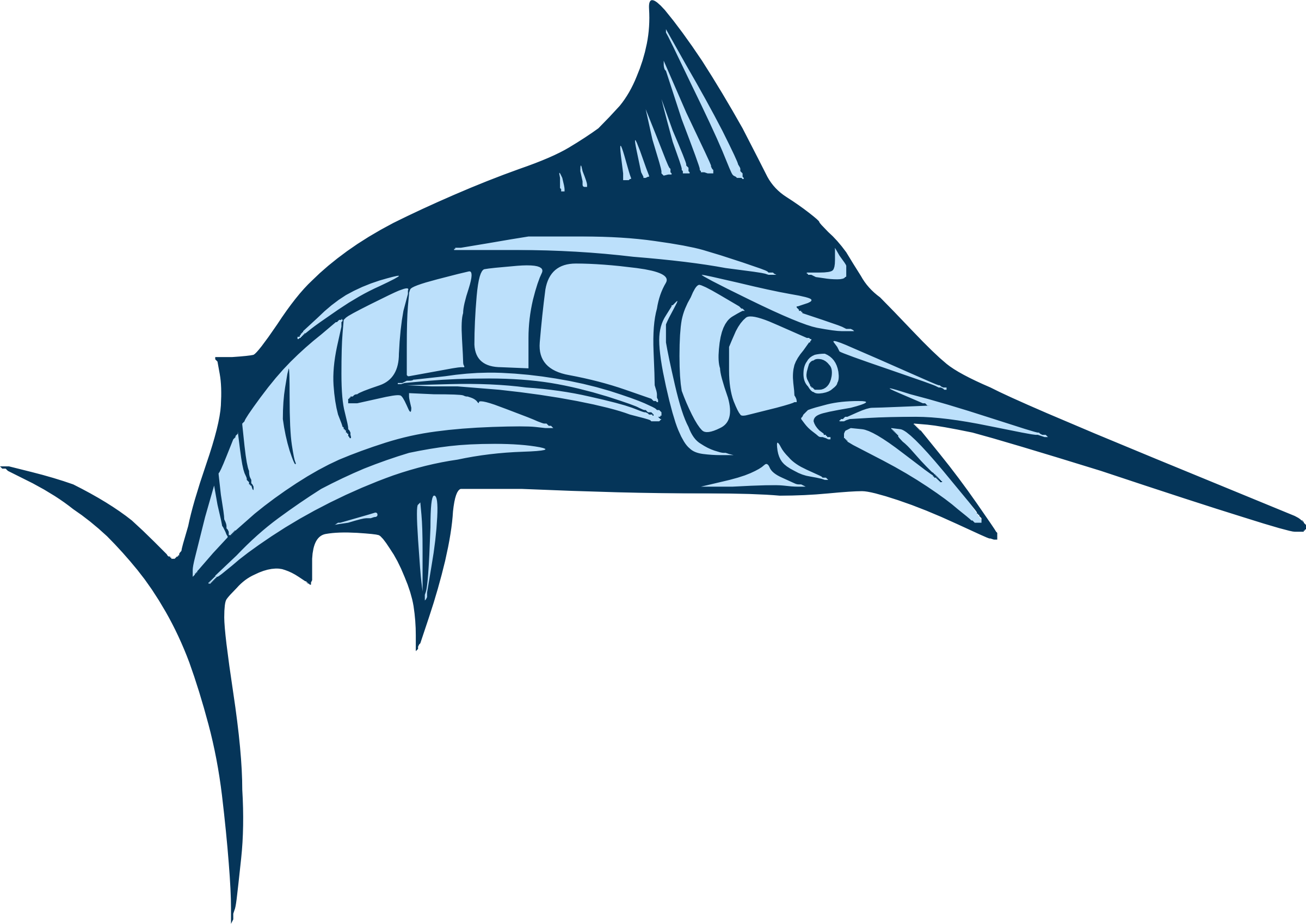 Sword Fish Clipart Clip Clipart - Sword Fish Clip Art - Png Download (2400x1698), Png Download