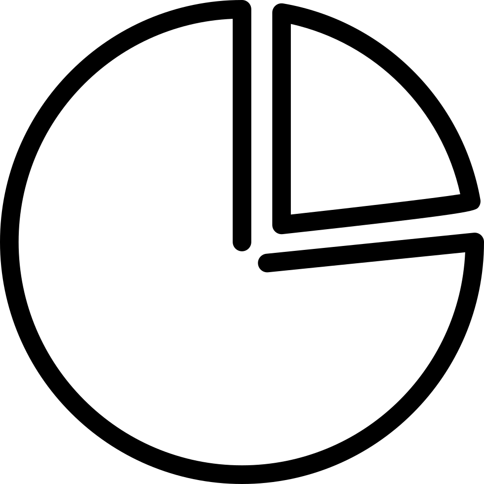 Pie Graph With Pie Slice - Grafico De Torta Dibujo Clipart (980x980), Png Download