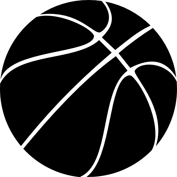 Cool Basketball Clipart Clipart Free Stock Black And - Basketball Vector Black And White - Png Download (600x599), Png Download