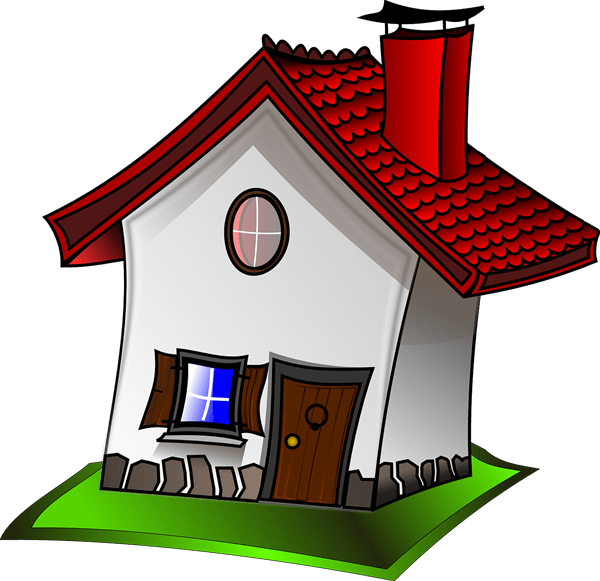 Nice House Clipart - Wet House Cartoon - Png Download (600x581), Png Download