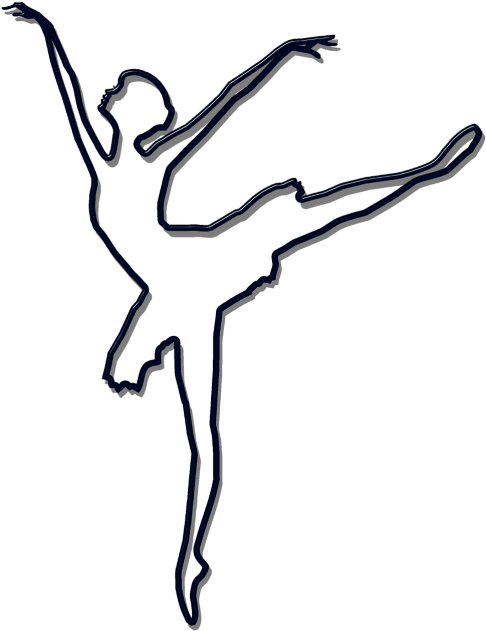 Ballet Black Silhouette - Silhouette Ballet Dancer Drawing Clipart (500x641), Png Download