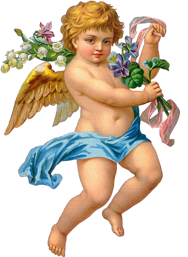 Cupid Clipart Cherub - Renaissance Baby Angel Paintings - Png Download (621x851), Png Download