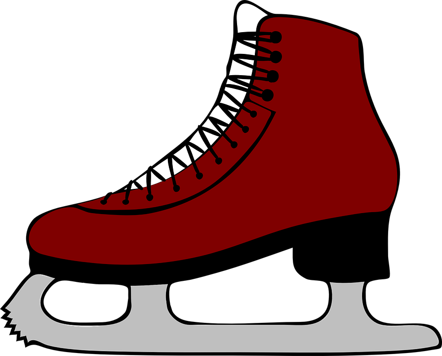 Ice Skates Png - Ice Skate Clipart Black And White Transparent Png (895x720), Png Download