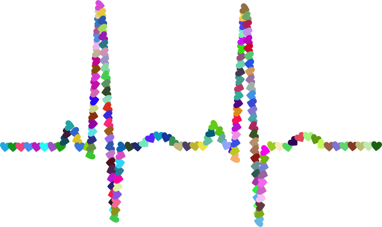 Transparent Blood Pressure Clipart - Ekg Colorful - Png Download (960x570), Png Download