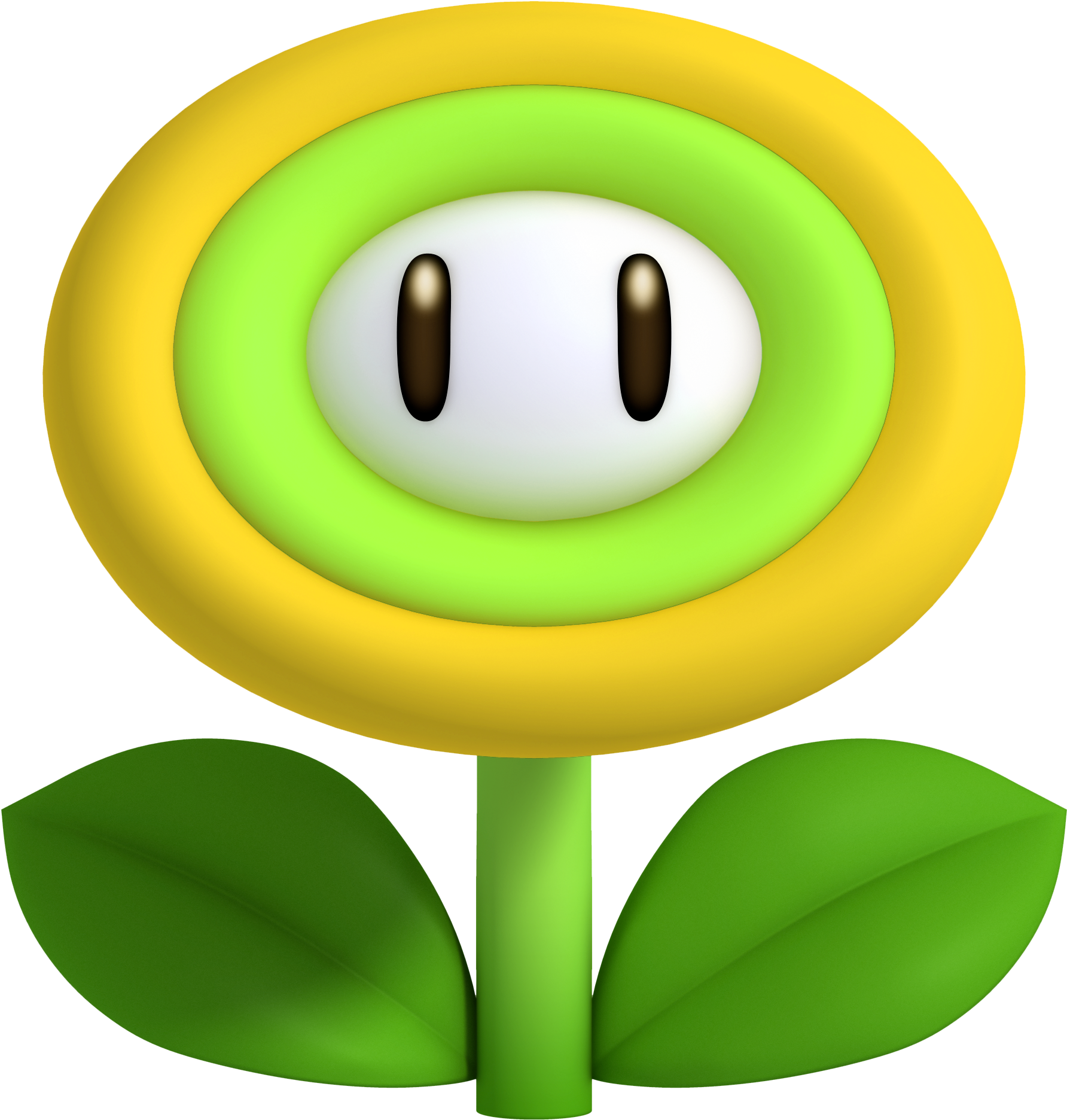Mario Clipart Yellow Star - Flower Mario Power Ups - Png Download (2048x2048), Png Download