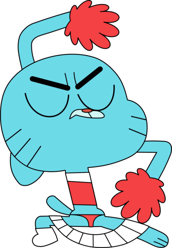 Cheer Leader Gumball Watterson-rqh604 - Amazing World Of Gumball Butt Clipart (553x800), Png Download