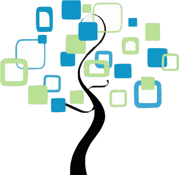 Simple Flowering Tree Outline Png Clip Art - 9 Family Members Tree Transparent Png (600x600), Png Download