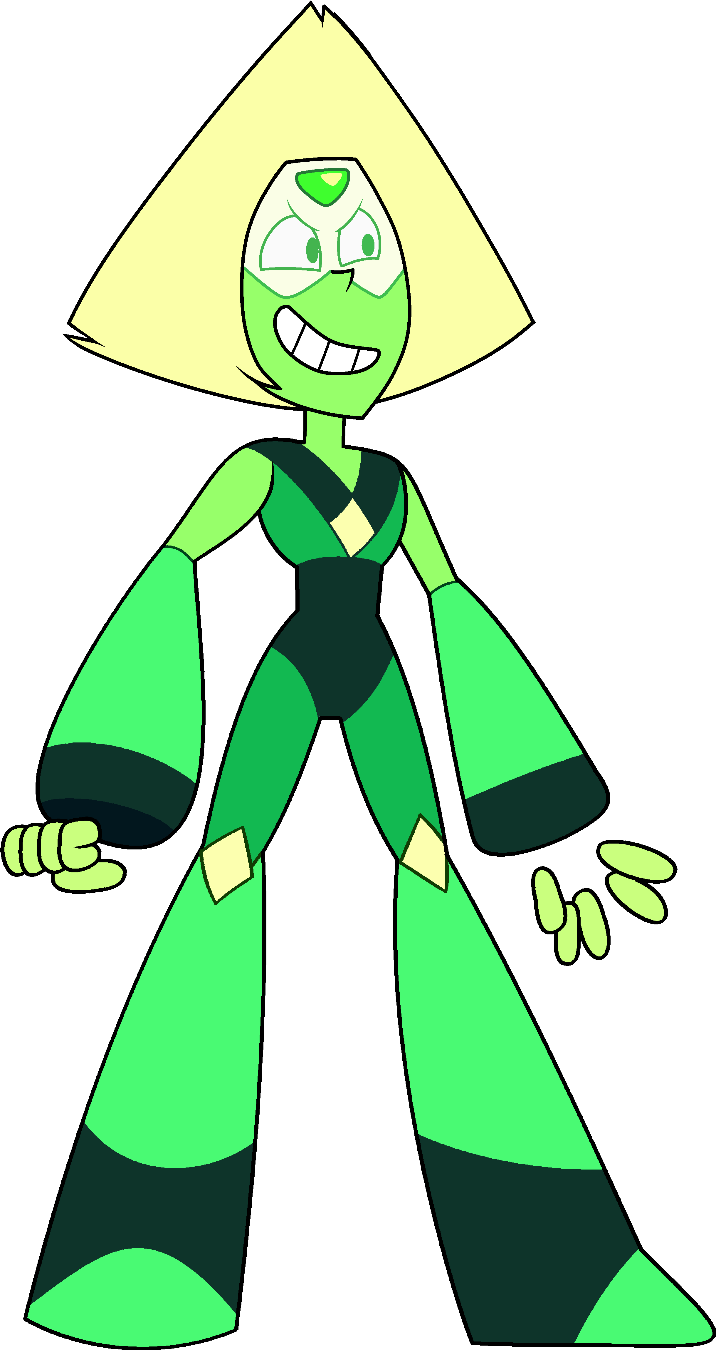 [user Posted Image] - Steven Universe Peridot With Limb Enhancers Clipart (2438x4593), Png Download