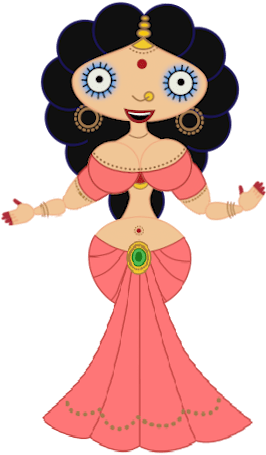 Namaste Cartoon Clipart (744x501), Png Download