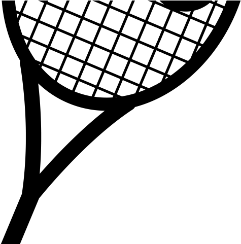 Raketa Clipart Black And White 2 » Clipart Station - Silhouette Tennis Clip Art - Png Download (640x480), Png Download