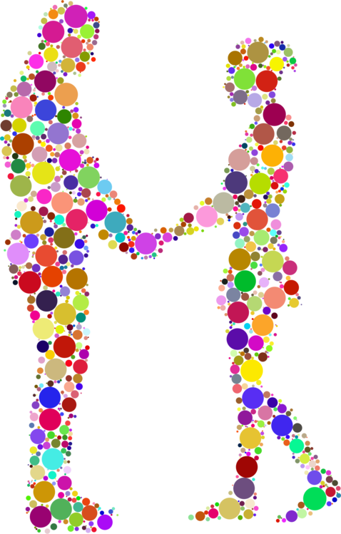 Pink,party Supply,girlfriend - Husband And Wife Abstract Clipart (478x749), Png Download