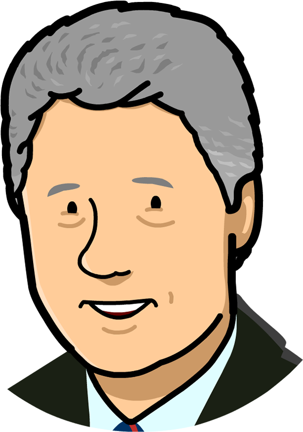 Bill Clinton-s Face Clipart Clip Transparent Stock - Bill Clinton Brainpop - Png Download (880x880), Png Download