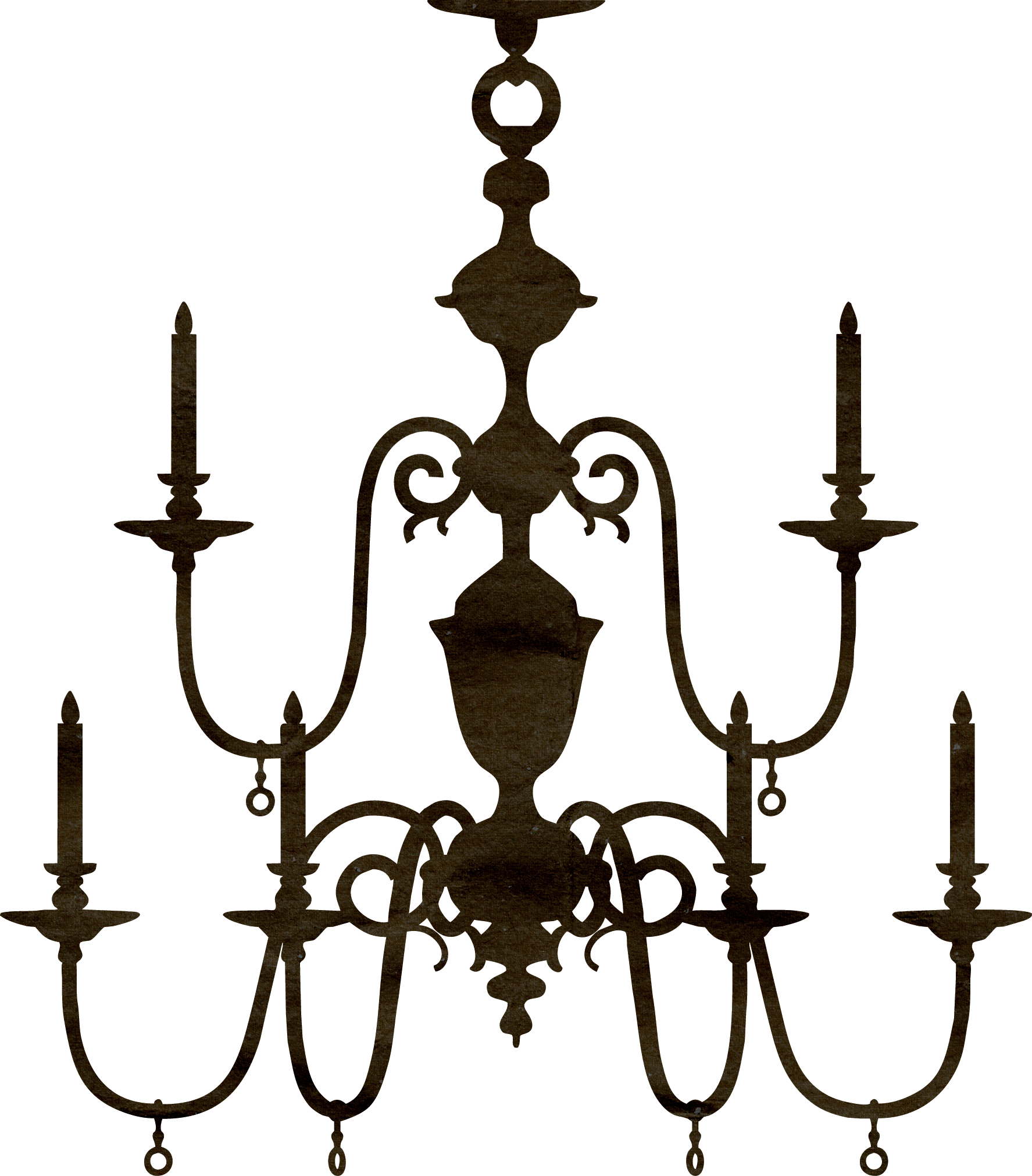 Chandelier Silhouette Clip Art - Art Deco Chandelier Silhouette - Png Download (1775x2021), Png Download