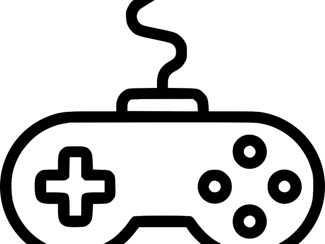Drawing Of Gaming Controller Clipart (640x480), Png Download