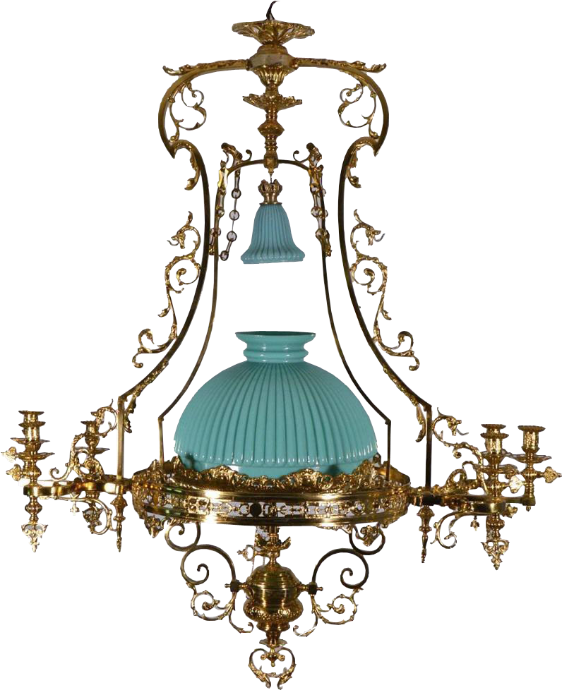 French Chandelier Png - Lustre Vintage Png Clipart (977x977), Png Download