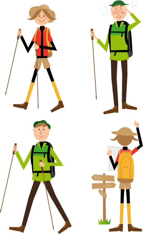 Standing,human Behavior,easel - Hiking Drawing Clipart (460x749), Png Download