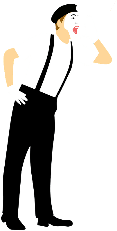Comedian Artist Clipart - Mime Artist - Png Download (492x800), Png Download