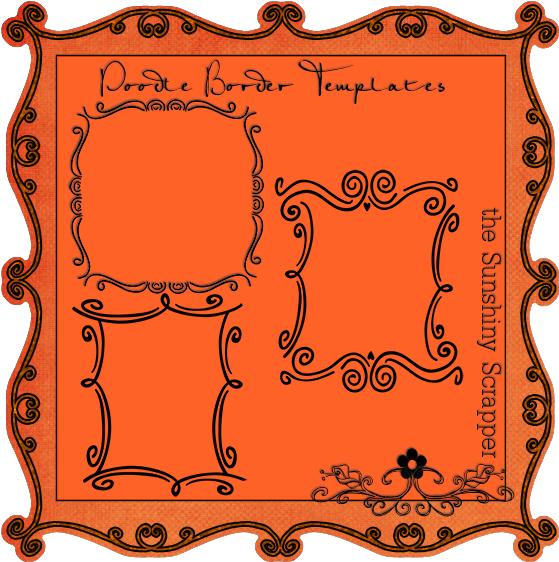 Cu Doodle Border Templates-$5 - Border Design Templates Clipart (559x562), Png Download