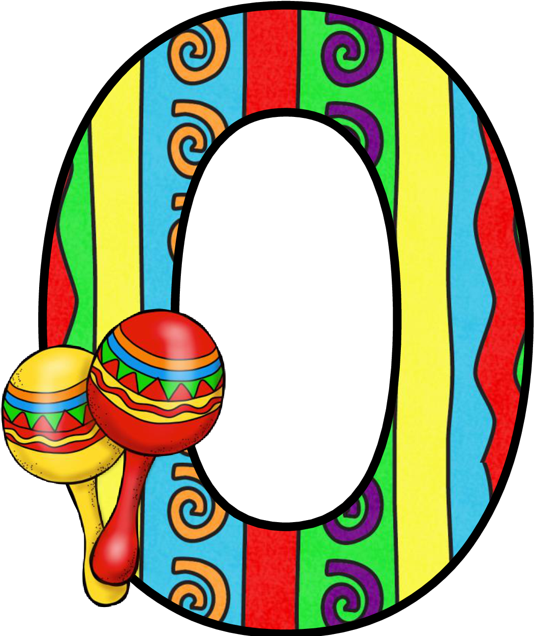 Letra I Con Maracas Clipart (1072x1269), Png Download