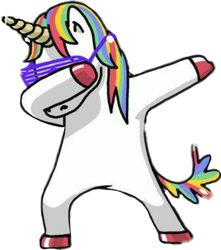 Unicorn Dab - Unicorn Dab Transparent Clipart (712x807), Png Download