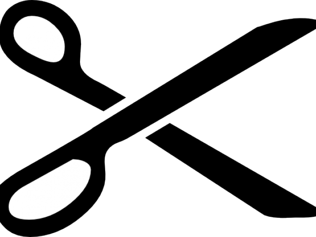 Scissors Stencil Clipart (640x480), Png Download