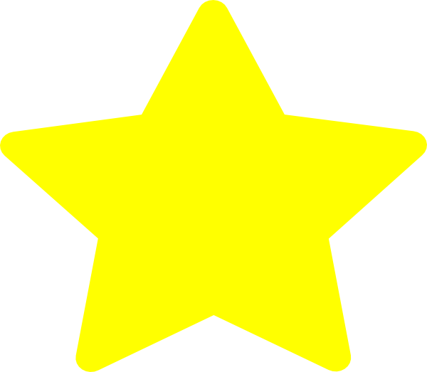 Big Star Clipart Large Yellow Star Clip Art At Clkercom - Printable Yellow Star Template - Png Download (600x523), Png Download