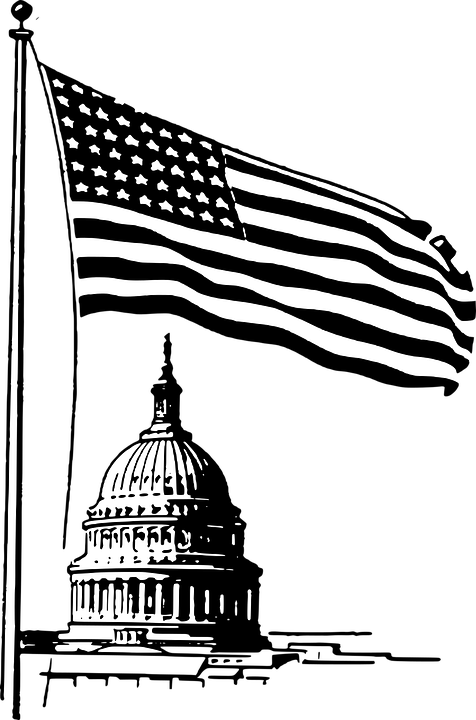 Capitol Washington Dc Flag - Washington Dc Png Clipart (476x720), Png Download