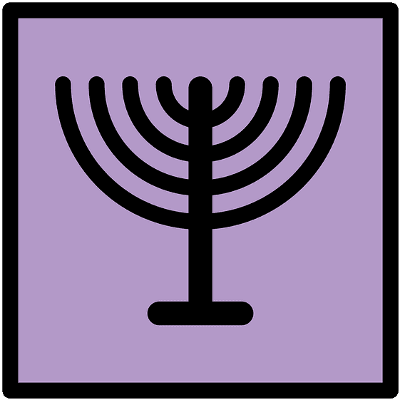 Menorá Clipart - Menorah Stencil - Png Download (800x800), Png Download