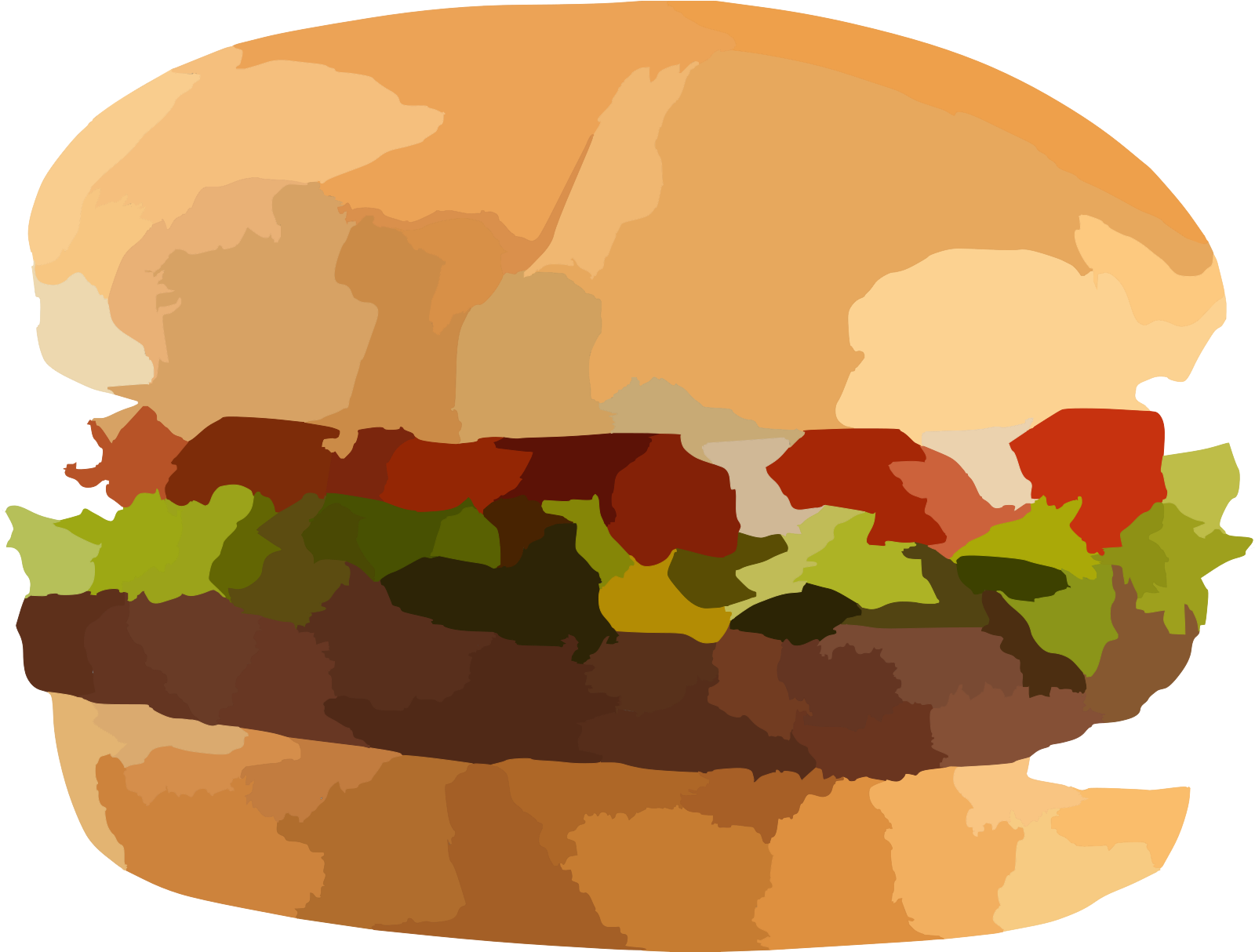 Mcdonalds Burger Clipart (1600x1600), Png Download