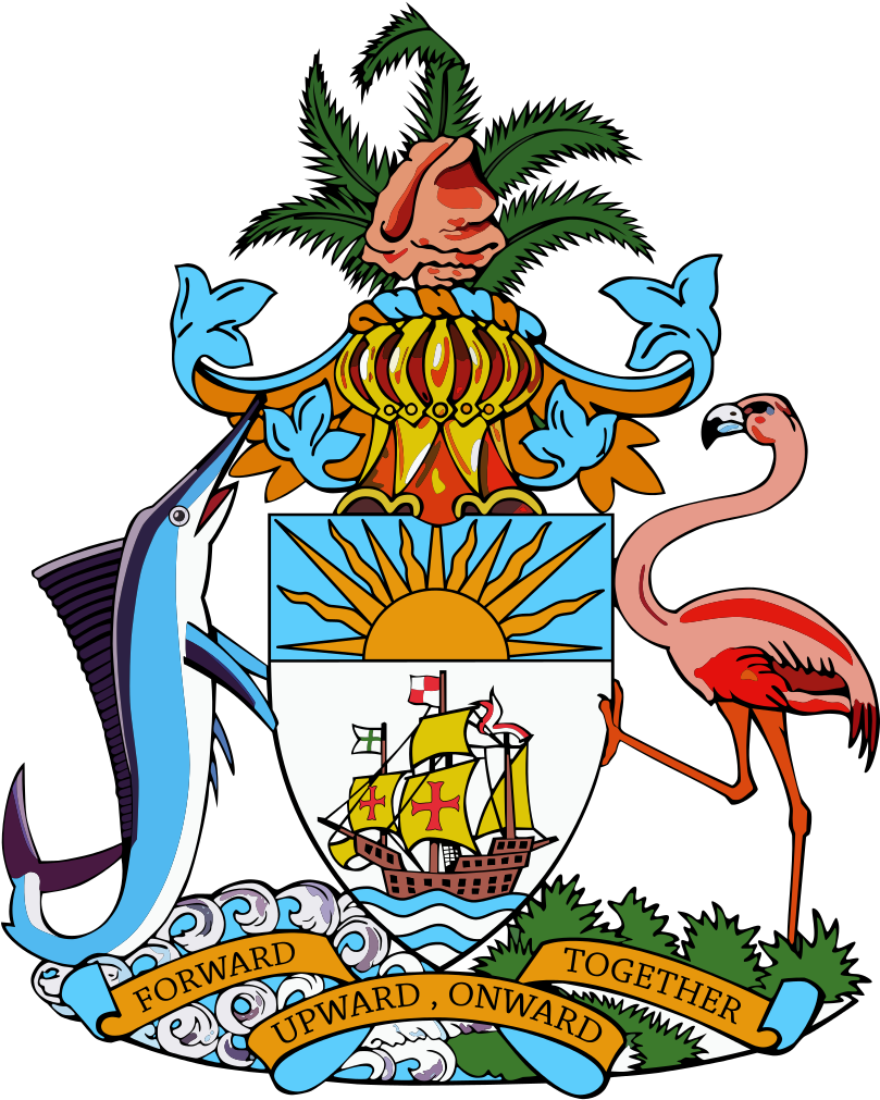Coat Of Arms Of The Bahamas Clipart (836x1024), Png Download