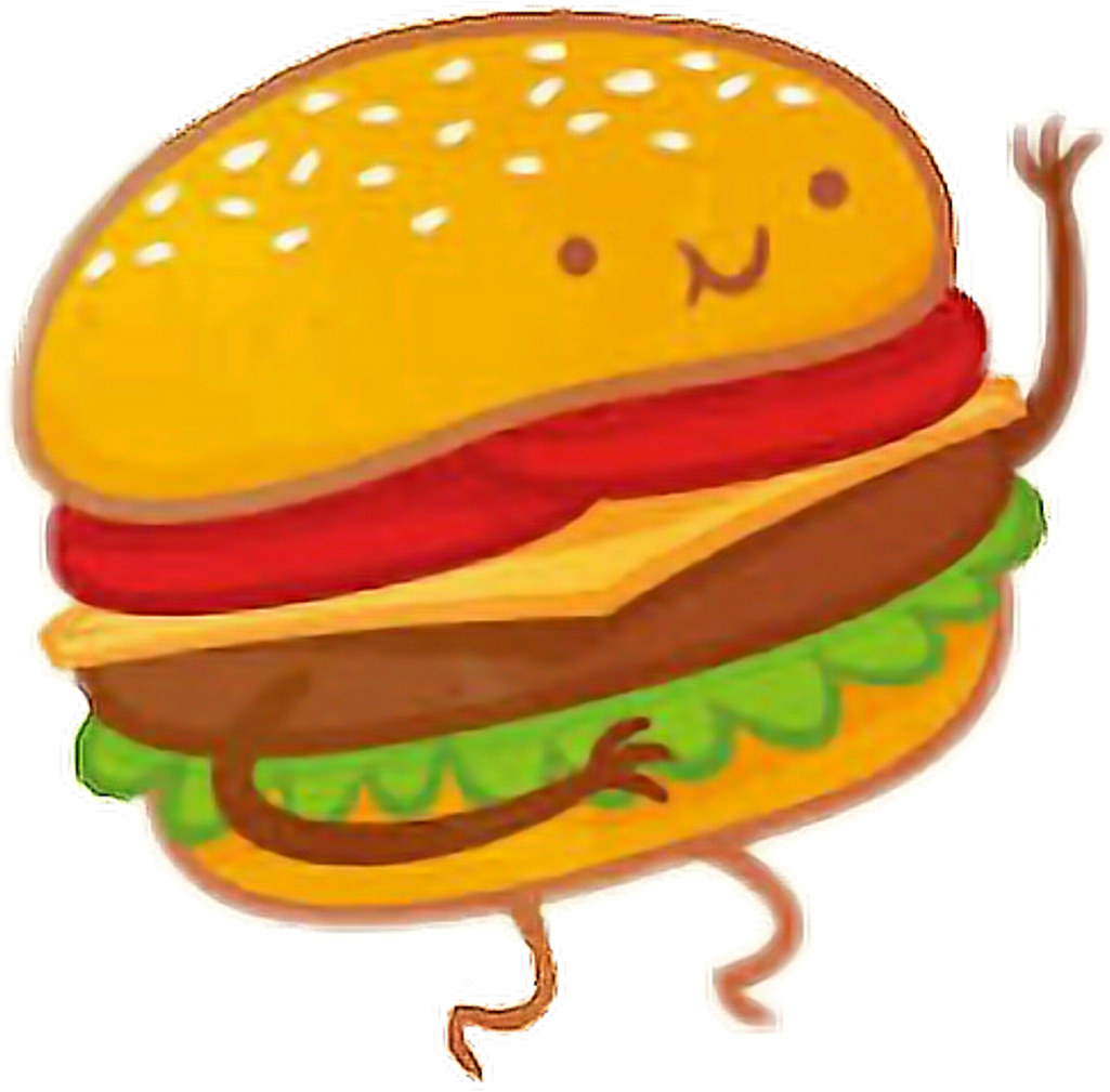 Hamburguesa Mejoresamigas Siganme Mejores Amigas - Best Friend Food Drawings Clipart (1025x1009), Png Download