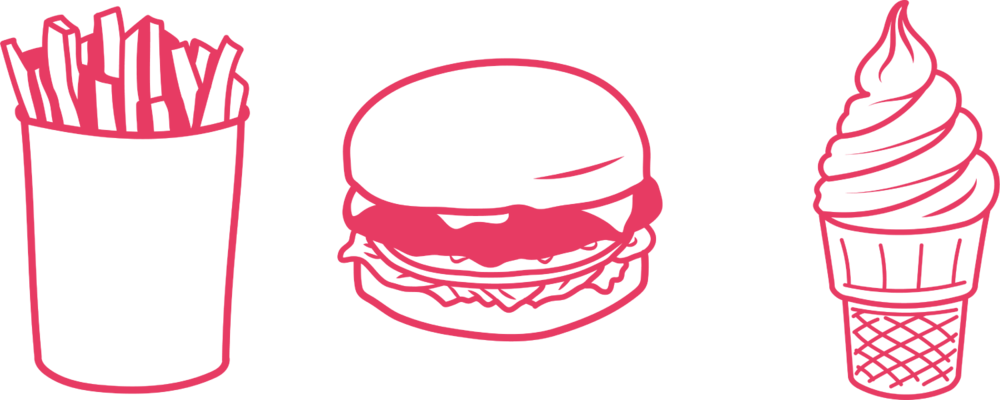 Transparent Burgers And Fries Clipart - Png Download (1000x400), Png Download