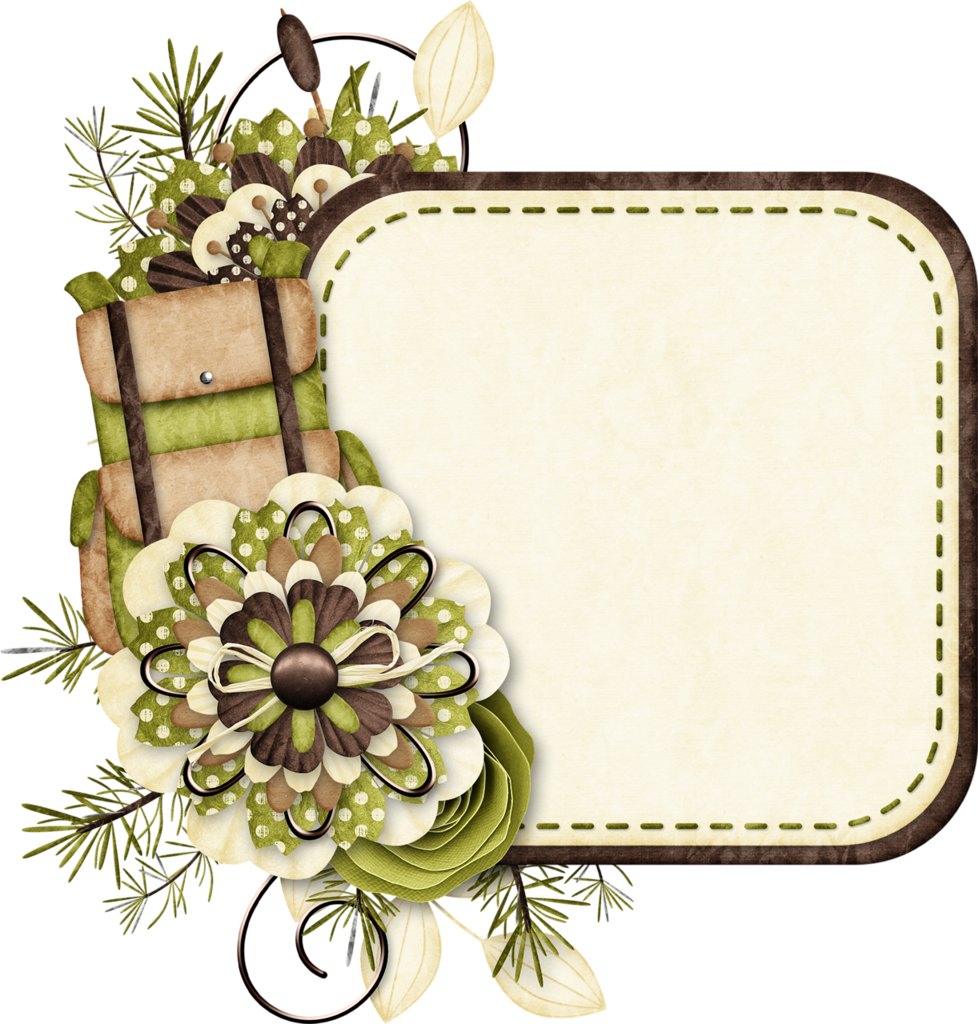 Beige Floral Picture Frames Clipart (978x1024), Png Download