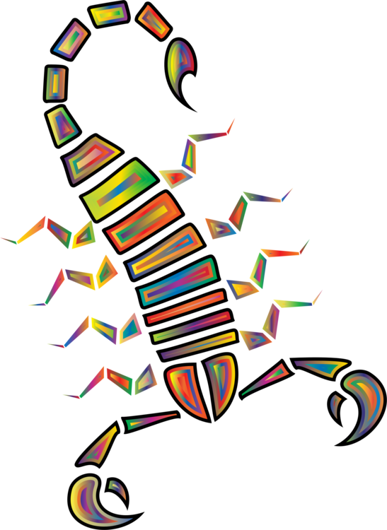 Artwork,line,scorpion - Papel De Parede Escorpião Clipart (547x750), Png Download