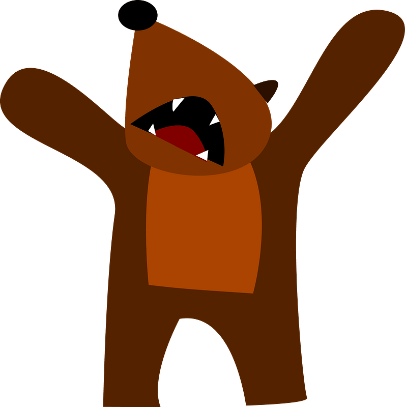 Yawning Bear Clipart - Cartoon - Png Download (796x800), Png Download