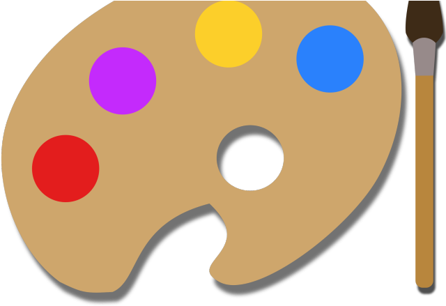 Paint Palette Vector Png Clipart (640x480), Png Download