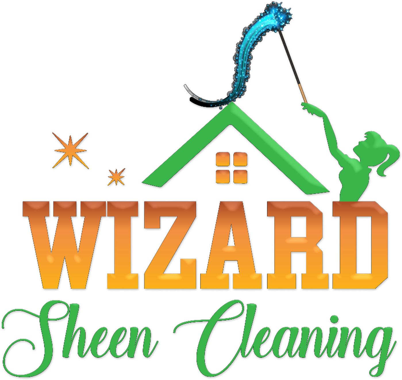 Wizard Sheen Cleaning - Graphic Design Clipart (1500x1380), Png Download