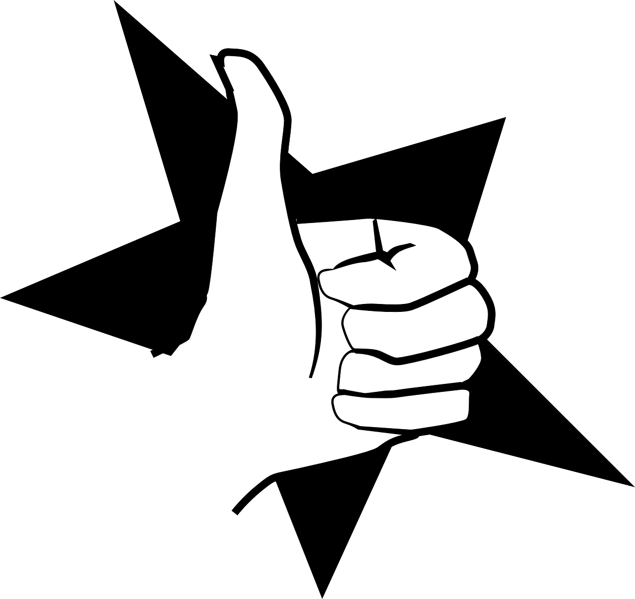 Thumbs Signal Clipart (1280x1206), Png Download