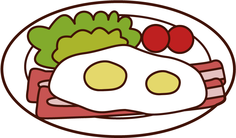 Bacon And Egg Illustrations Clipart (964x674), Png Download