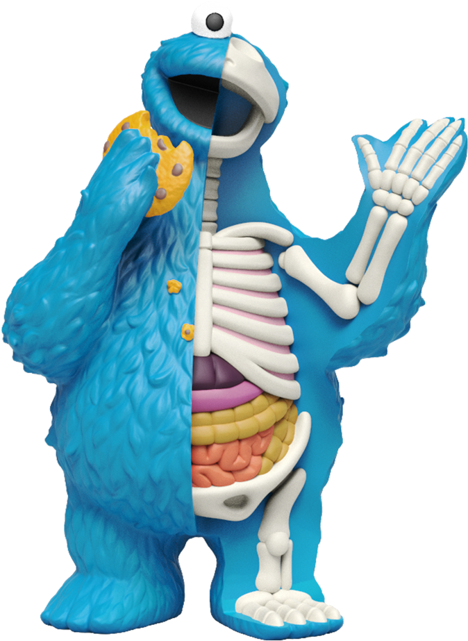 Mighty Jaxx Cookie Monster Clipart (1000x1000), Png Download