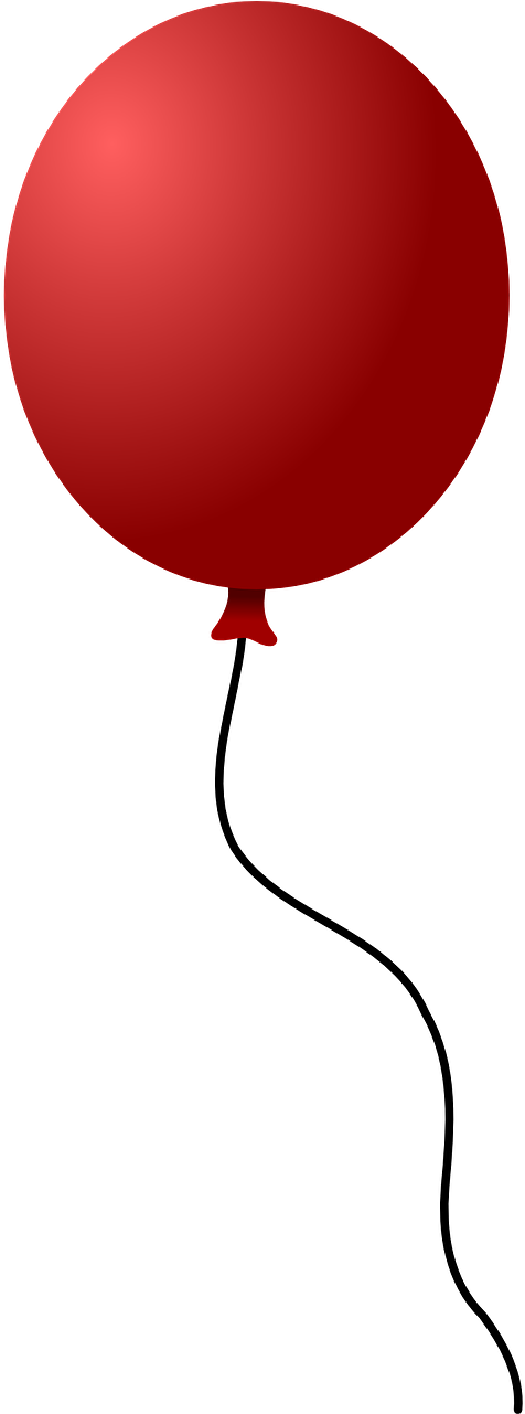 Birthday Balloon Red - Balloon Clip Art - Png Download (476x1281), Png Download