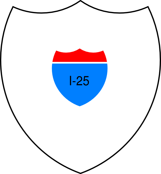 Blank Interstate Sign Clip Art At Clker - Interstate Sign - Png Download (552x596), Png Download