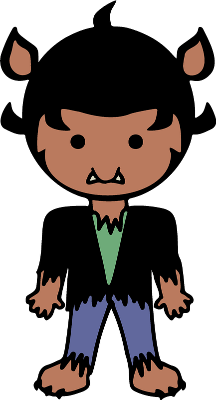 Chibi Werewolf Clipart - Clip Art - Png Download (433x800), Png Download