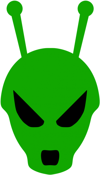 Alien Head Green - Lady Bird Making Paper Clipart (500x733), Png Download