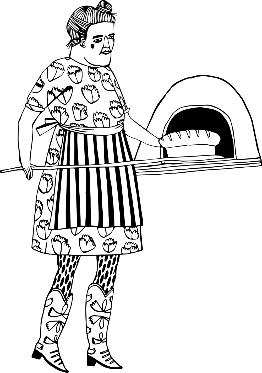 Cookbook Clipart Baker - Illustration - Png Download (1000x1422), Png Download