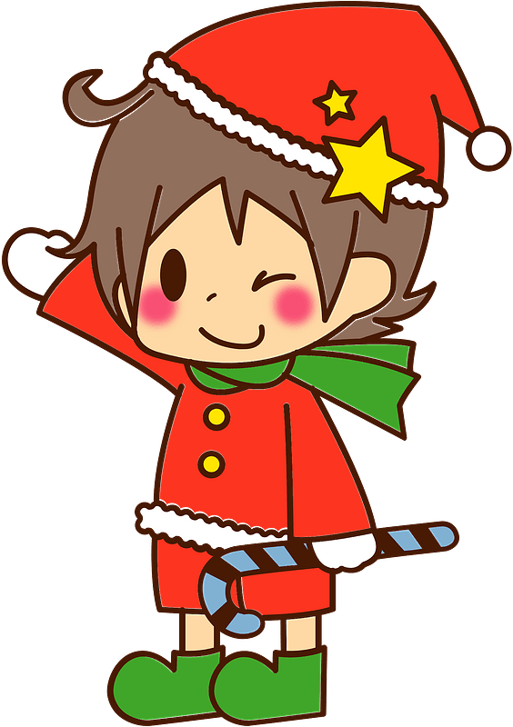 Boy Child Christmas Clipart - Cartoon - Png Download (564x800), Png Download