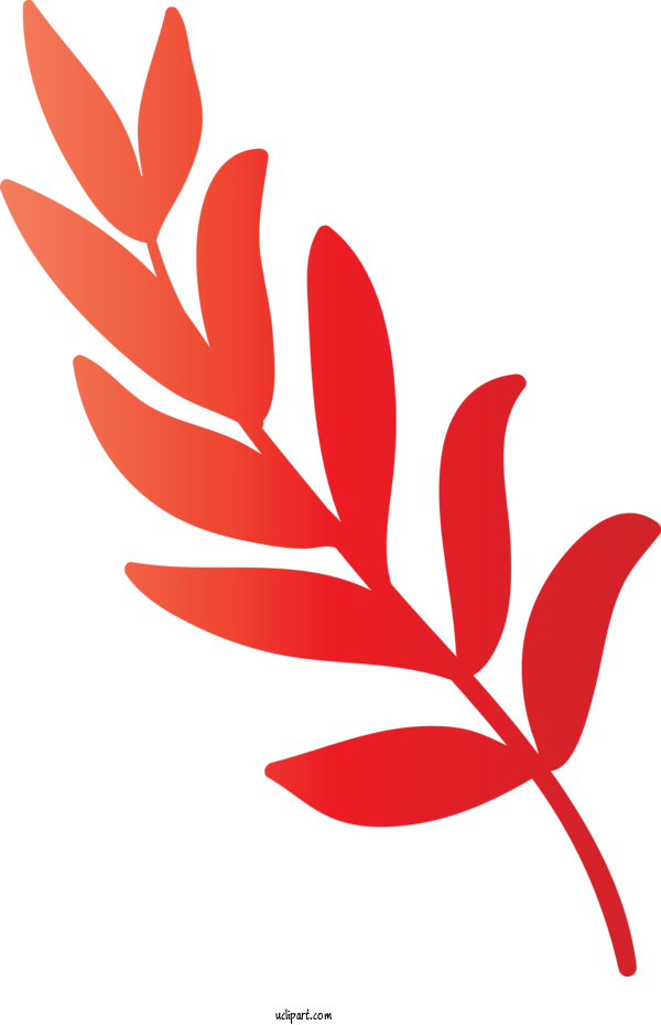 Transparent Nature Leaf Red Plant For Leaf For Nature - Floral Design Clipart (600x930), Png Download