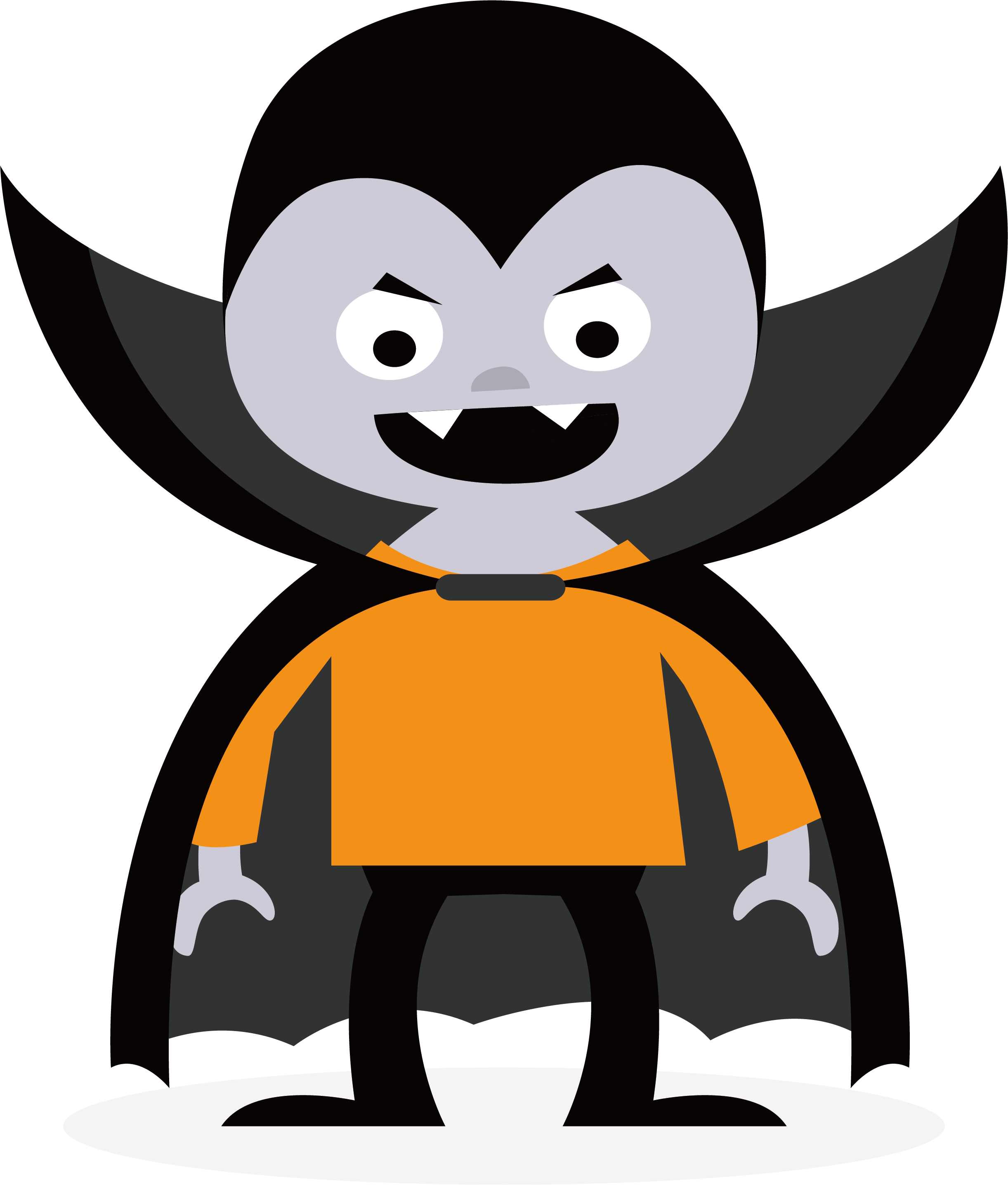 Vampire Damon Salvatore Clip Art - Vampire Vector Png Transparent Png (2443x2872), Png Download