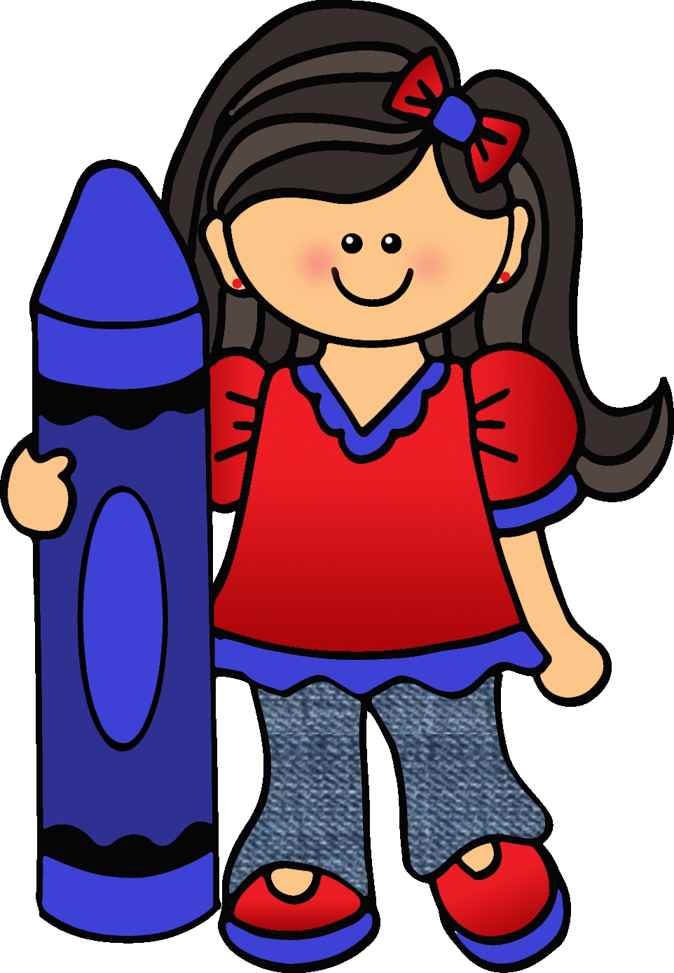 3rd Grade Girl Cartoon Clipart (962x1389), Png Download