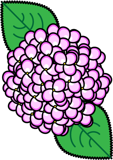 Flower French Hydrangea Monochrome Painting - Hydrangea Clipart (600x600), Png Download